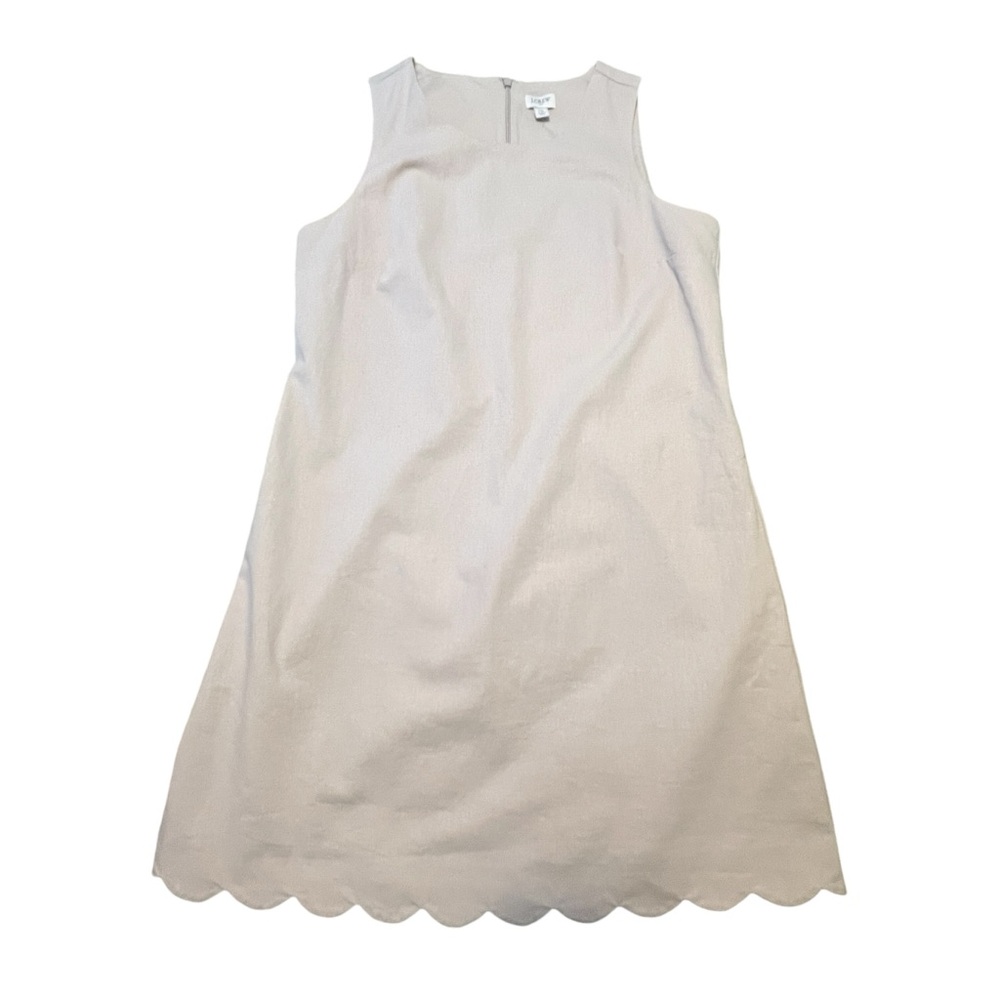 JCrew Scalloped Shift Dress 10 NWT Tan - Picture 2 of 9